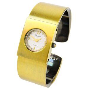 Brass Small Size Brushed Finish Women's Bangle Cuff Watch